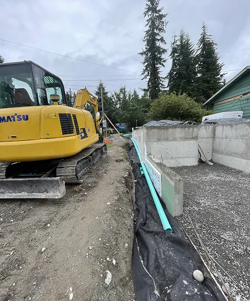 Excavation Foundation concrete in Edmonds 